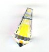 1 9x18mm Preciosa Crystal AB Straight Cut Drop
